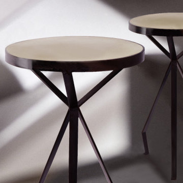 Concrete and Steel Side Table