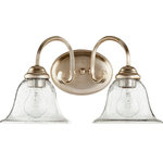 Quorum - Quorum Spencer 2 Light 16.5" Vanity, Silver/Clear Seeded - *Part of the Spencer Series