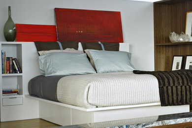 Minimalist bedroom photo in Orange County