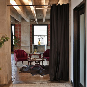 Black Tension Rod Room Divider Kit
