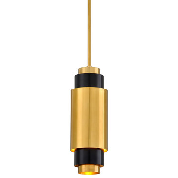 Sidcup - 1 Light 14" Pendant - Vintage Brass Bronze Accents
