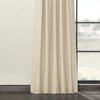 Solid Cotton Pleated Curtain Single Panel, English Cream, 25"x108"