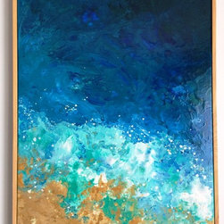 "The Reef I"  framed fluid acrylic on canvas - Paintings