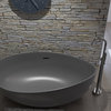 Newport 71" Solid Surface Freestanding Bathtub, Gray