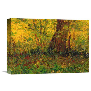 "Undergrowth 3" Stretched Canvas Giclee by Vincent Van Gogh, 16"x11"