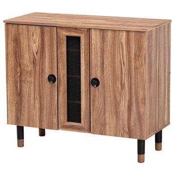 Haylee Contemporary 2-Door Wood Entryway Shoe Storage Cabinet