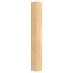 Designs of Distinction - 42-1/4" x 4" Square Wood Post Leg, Hard Maple - The new Urban Collection is sleek, contemporary and embodies the clean styles of Metropolitan design. The 4" column is available straight or with a tapered foot. *Special cuts available; call or submit a quote for custom routing. * Measuring 4" square x 42-1/4" tall, available in hard maple, this bar post leg is part of the Brown Wood Urban collection. Already sanded and ready to finish or paint. The 4" column is available straight or with a tapered foot.