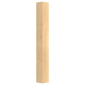 42-1/4" x 4" Square Wood Post Leg, Hard Maple