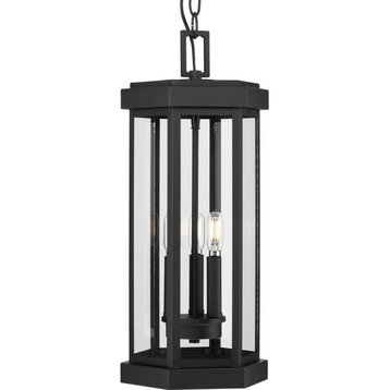 Ramsey 3-Light Outdoor Hanging Lantern, Black