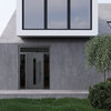 Exterior Prehungdoor Ronex 0130 Grey 2 Side & Top Exterior Window Left Hand