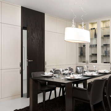 Showroom: Transitional kitchen and modern interior doors