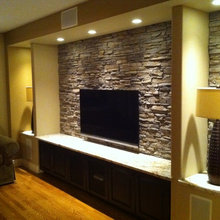 Rock Wall with TV
