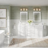 Jazz Bathroom Vanity, Double Sink, 72", Pure White, Freestanding
