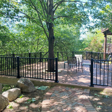 Cantilevered Brick Patio