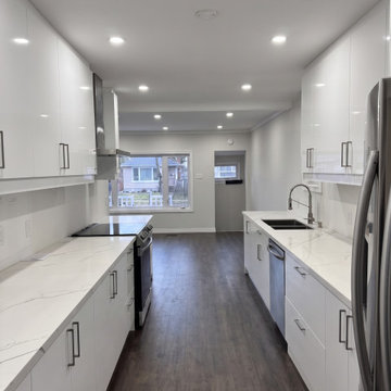 Toronto Modern High-Gloss Galley Kitchen Remodel