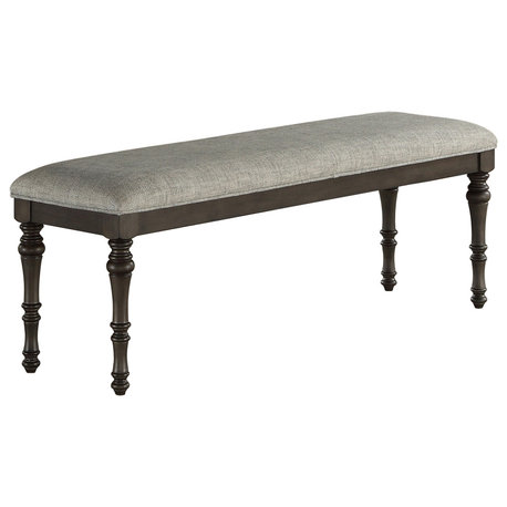 Steve Silver Linnett Bench With Light Gray And Polyester Fabric Finish LT500BN