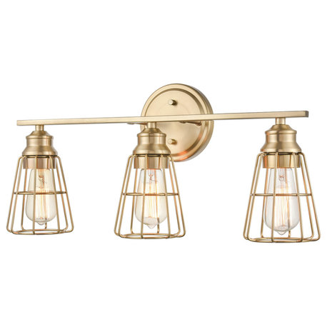 3-Light 23" Modern Gold Vanity Light