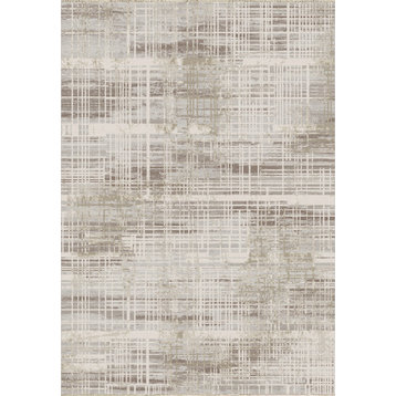 Dynamic Rugs Wingo  Polyester Area Rug, Cream Taupe, 7'x10'