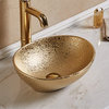 American Imagination 15.94"W Bathroom Vessel Sink, Gold