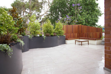 Photo of a modern home design in Sydney.