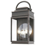 ArtCraft - ArtCraft AC8231OB Fulton - 18.5" Two Light Outdoor Wall Mount - The "Fulton Collection" of exterior lanterns can lend itself to many surroundings from traditional to transitional. Finished in black with clear glassware. A neat feature is the circular reflective backplate to increase light. (also available in oil rubbed bronze and other sizes)  Shade Included: TRUE  Dimable: TRUE  Warranty: Limited Lifetime Warranty  Room Type: Outdoor/ExteriorFulton 18.5" Two Light Outdoor Wall Lantern Oil Rubbed Bronze Clear Glass *UL: Suitable for wet locations*Energy Star Qualified: n/a  *ADA Certified: n/a  *Number of Lights: Lamp: 2-*Wattage:60w Candelabra Base bulb(s) *Bulb Included:No *Bulb Type:Candelabra Base *Finish Type:Oil Rubbed Bronze