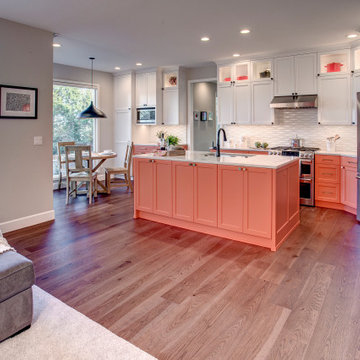 Colorful Family Kitchen & Family Room |  Sammamish, WA