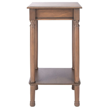 Ainsley Square Accent Table, Brown
