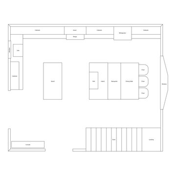 Contemporary Kitchen Floorplan After