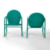 Griffith 2-Piece Outdoor Rocking Chair Set, Turquoise Gloss