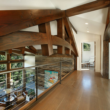 Contemporary Timber Frame Home: The Park City Residence - Hall