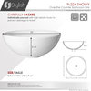 Stylish 16" White Round Ceramic Vessel Bathroom Sink