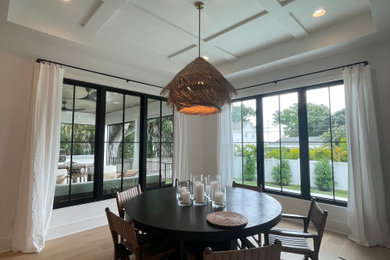 Example of a trendy dining room design in Tampa