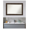 Ridge Bronze Beveled Bathroom Wall Mirror - 41.5 x 29.5 in.