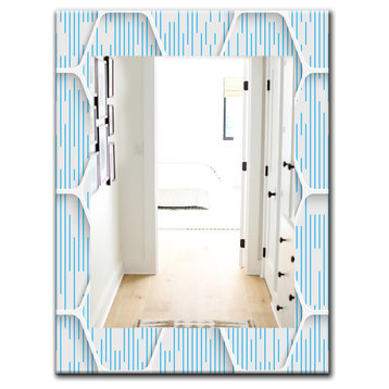Designart Scandinavian 26 Midcentury Frameless Vanity Mirror, 28x40