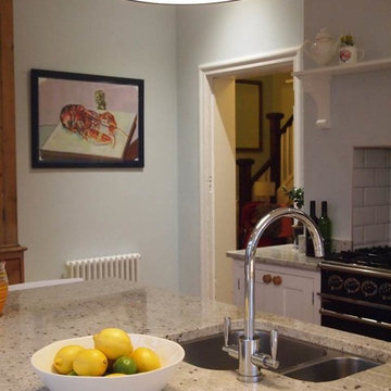 Rustic country style kitchen with island