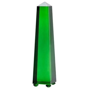 Alighieri Green Obelisk Accent 3"x3"x12"