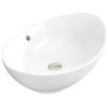 Karran 23" Vitreous China Vessel Sink, White and Faucet Kit, Oil Rubbed Bronze