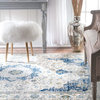 Nuloom Traditional Medallion Verona Rug, Blue 6'7"x9'