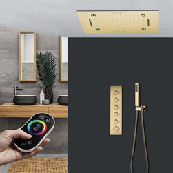 Led Musical Shower System With Hand Shower, Style 1- Remote Control - Showerheads And Body Sprays