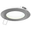 4 Inch Wet Rated LED Recessed Panel in 5-CCT, Satin Nickel, Round