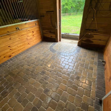 Horse Stable - Concrete Paver Floor - Pedestrian Entrance