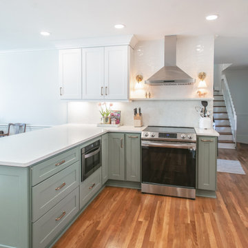 EAST COBB green and white kitchen