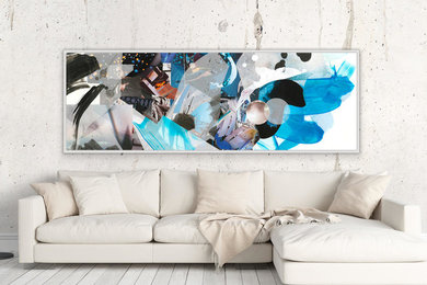 Family room - industrial family room idea in New York