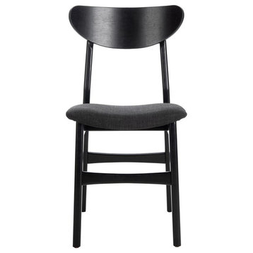 Massell Retro Dining Chair set of 2 Black/Black