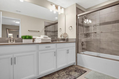 Bathroom - large transitional master bathroom idea