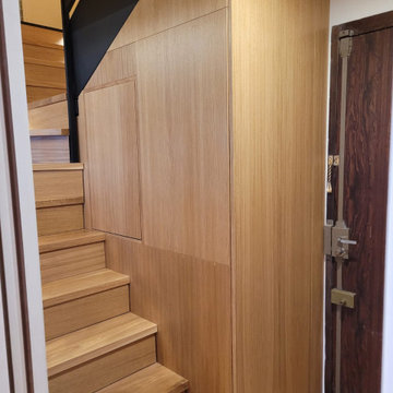 Conception et réalisation d'un escalier avec rangement encastré