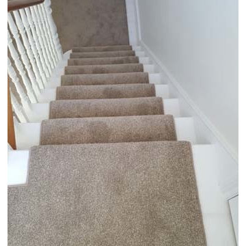Grey Carpet Runner Installation by The Flooring Group
