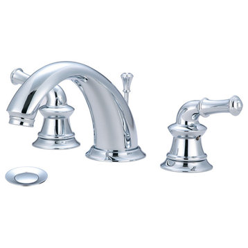 Del Mar Two Handle Bathroom Widespread Faucet, Polished Chrome