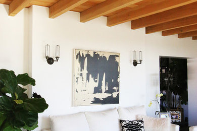 Inspiration for a transitional concrete floor living room remodel in Phoenix
