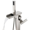OVE Decors Infinity Brushed Nickel  Bathtub Faucet With Hand Shower